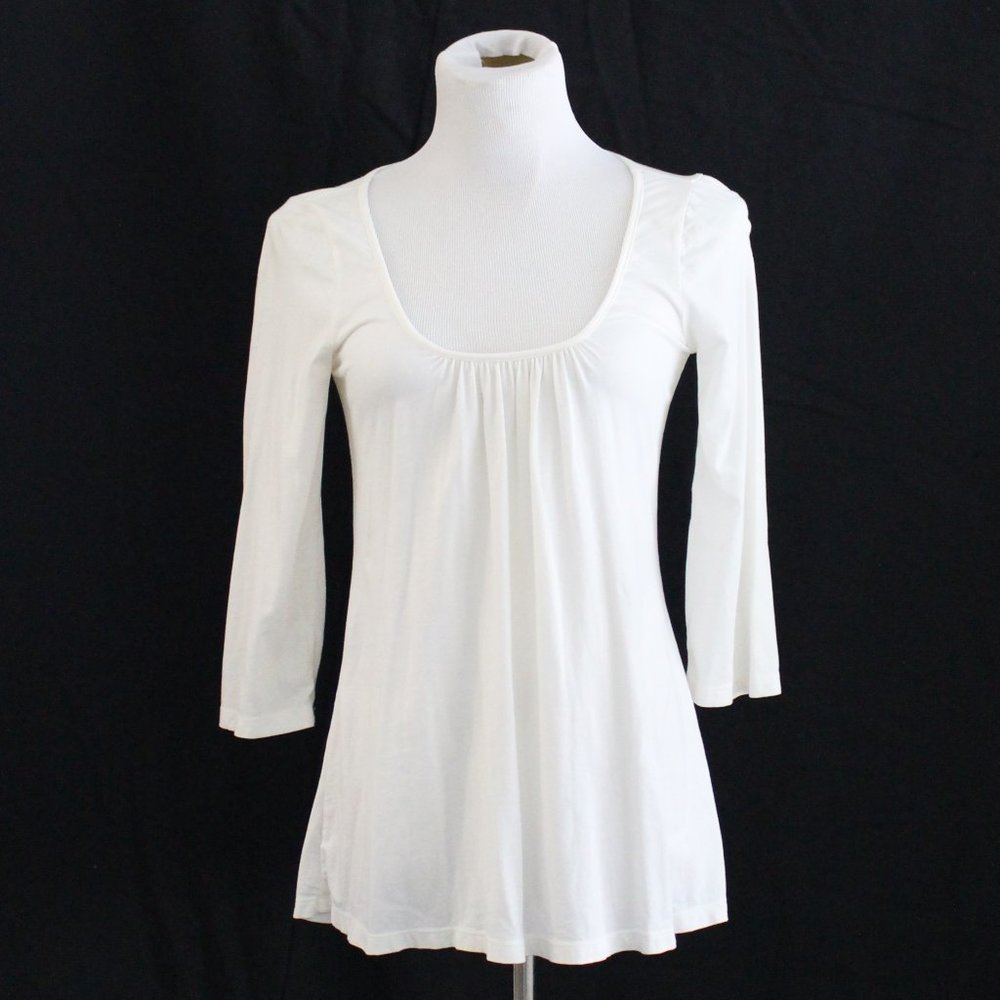 Pink Lotus Scoop Neck 3/4 Sleeve Top